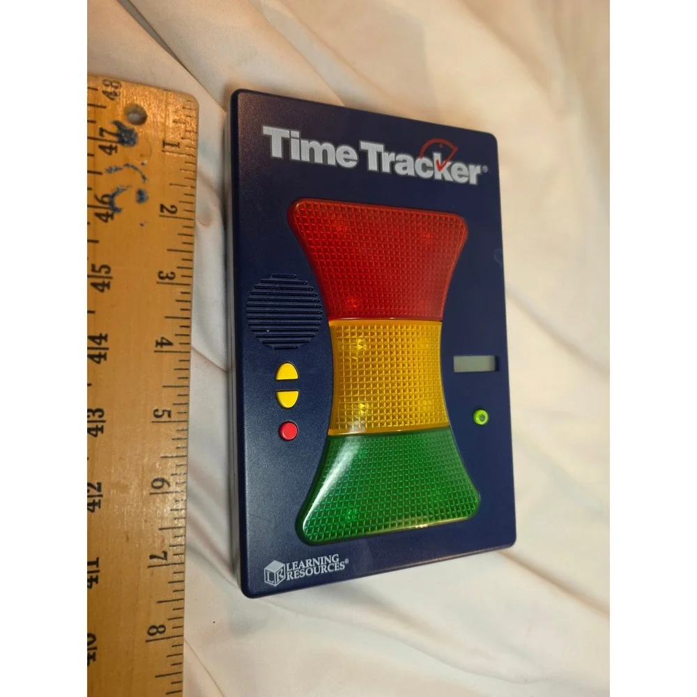 Learning Resources Time Tracker Visual Timer Classroom Clock Blue LER6900